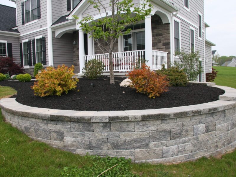 Landscape Design with retaining wall